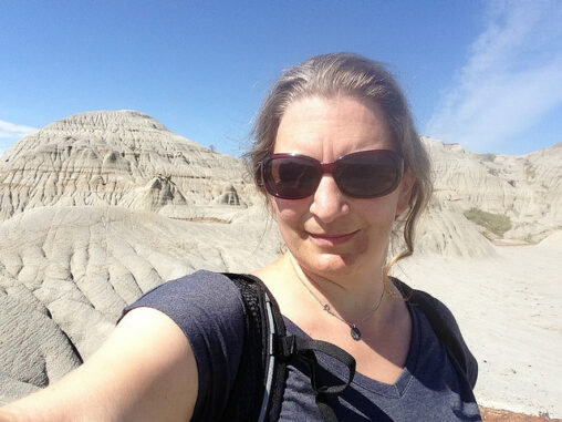 Photo of Amy Severson at Dinosaur Provincial Park